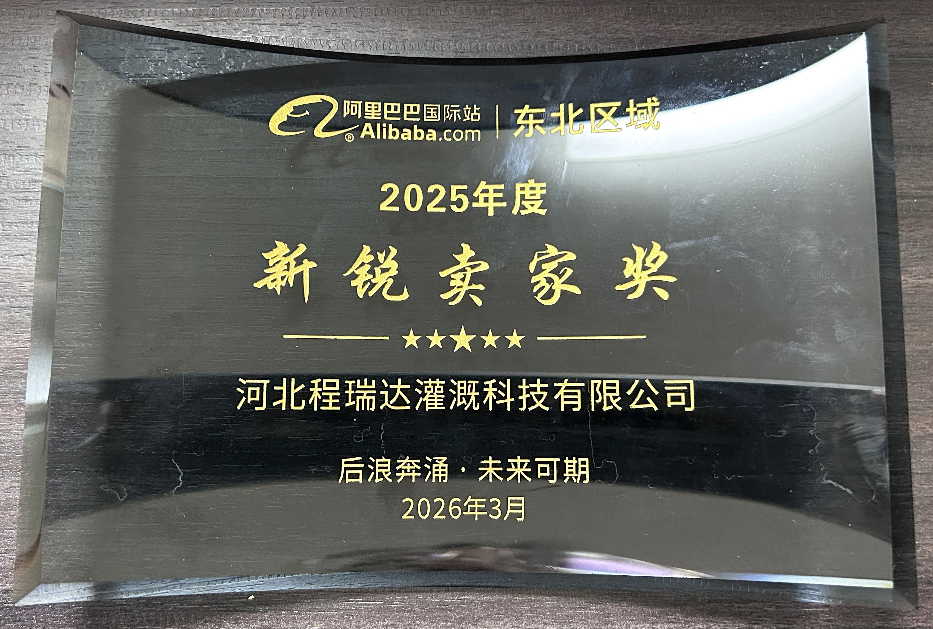 驻马店程瑞达灌溉 | 荣获阿里国际站新锐卖家奖